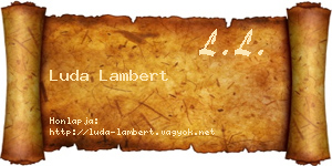 Luda Lambert névjegykártya